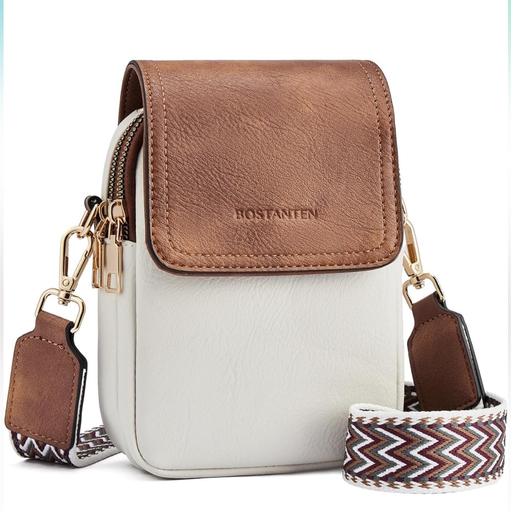 Small Crossbody Bags Trendy Leather Phone Wallet Purses  Adjustable Wide Strap